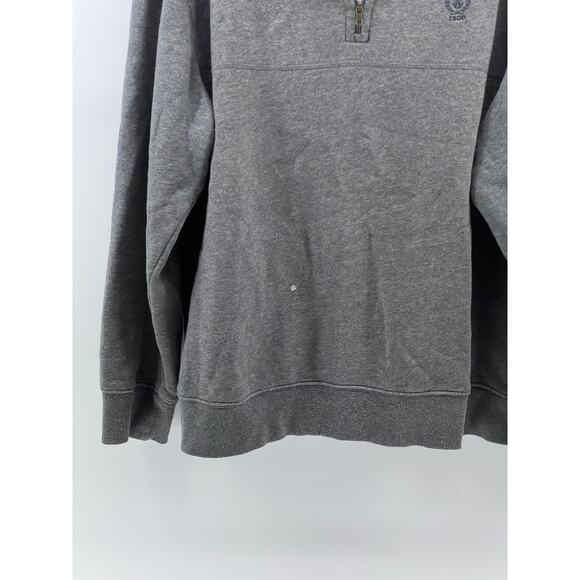 IZOD Men's Charcoal Gray Half Zip Stand Collar Long Sleeve Sweater SZ M - Picture 8 of 13
